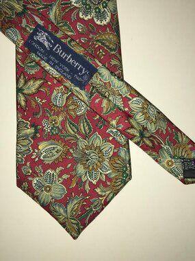 Men's Vintage Burberry Burberrys Floral Tie